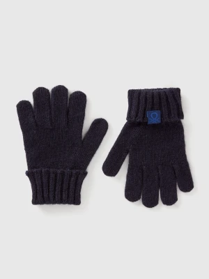 Benetton, Gloves In Viscose And Wool Blend, Size: 104-116, Dark Blue, Kids United Colors of Benetton