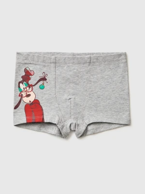 Benetton, Goofy ©disney Christmas Gray Boxers, Size: XXS, Light Gray, Kids United Colors of Benetton