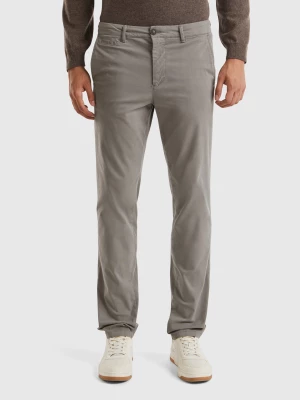 Benetton, Gray Slim Fit Chino, size 42, Gray, Men United Colors of Benetton