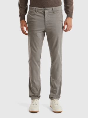 Benetton, Gray Slim Fit Chino, size 54, Gray, Men United Colors of Benetton