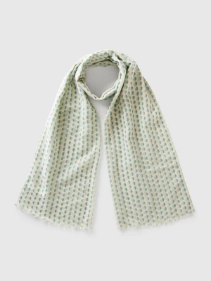 Benetton, Green And Blue Polka Dot Scarf, size OS, Aqua, Women United Colors of Benetton