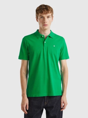 Benetton, Green Slim Fit Polo, size M, Green, Men United Colors of Benetton