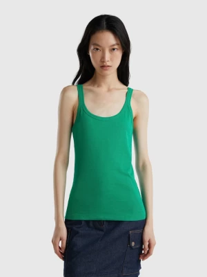 Benetton, Green Tank Top In Pure Cotton, size M, Green, Women United Colors of Benetton