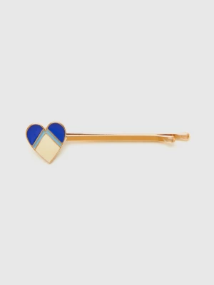 Benetton, Hairpins With Heart, size OS, Light Blue, Women United Colors of Benetton