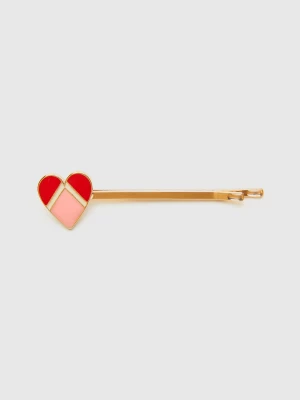 Benetton, Hairpins With Heart, size OS, Pink, Women United Colors of Benetton