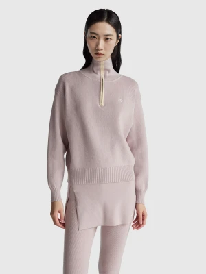 Benetton, Half-zip Sweater, Size: OS, Soft Pink, Women United Colors of Benetton