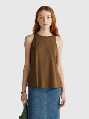 Benetton, Halter Tank Top, size XXS, Brown, Women United Colors of Benetton