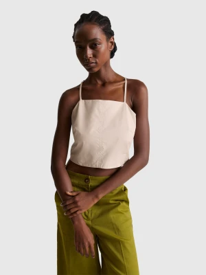 Benetton, Halterneck Top, Size: XS, Beige, Women United Colors of Benetton