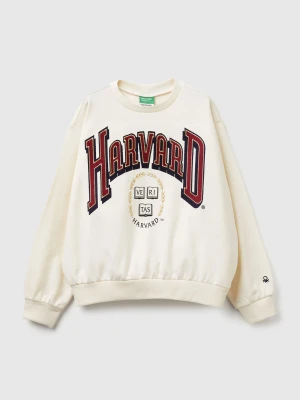 Benetton, ©harvard University Sweatshirt, Size: XL, Creamy White, Kids United Colors of Benetton