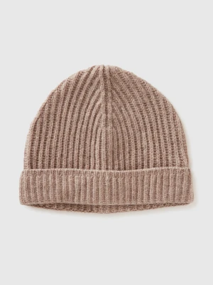 Benetton, Hat In Pure Virgin Wool, Size: S, Dove Gray, Men United Colors of Benetton