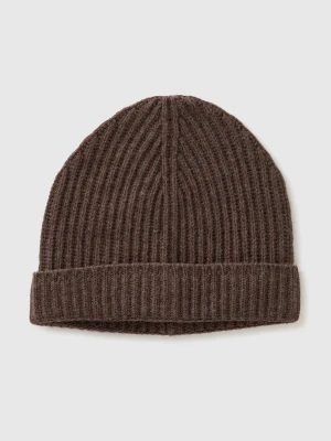 Benetton, Hat In Pure Virgin Wool, Size: S, Gray, Men United Colors of Benetton