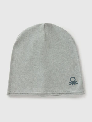 Benetton, Hat In Stretch Cotton, Size: 104, Gray, Kids United Colors of Benetton