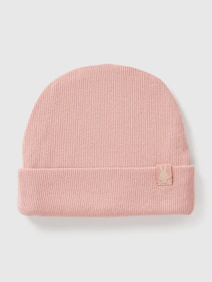 Benetton, Hat In Stretch Cotton, Size: 82, Soft Pink, Kids United Colors of Benetton