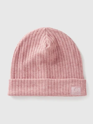 Benetton, Hat In Stretch Viscose Blend, Size: S, Soft Pink, Kids United Colors of Benetton