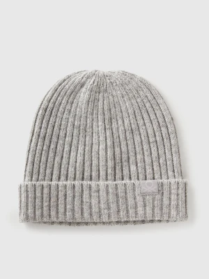 Benetton, Hat In Wool Blend, Size: 104-116, Light Gray, Kids United Colors of Benetton