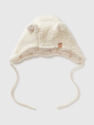 Benetton, Hat With Earflaps, Size: 82, Creamy White, Kids United Colors of Benetton