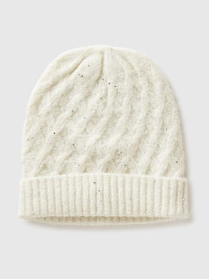 Benetton, Hat With Lurex, Size: S-L, Creamy White, Kids United Colors of Benetton