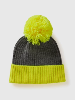 Benetton, Hat With Neon Yellow Details, size OS, , Women United Colors of Benetton