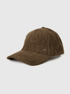 Benetton, Herringbone Baseball Cap, Size: OS, Military Green, Women United Colors of Benetton