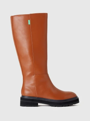 Benetton, High Boots In Imitation Leather, size 35, , Women United Colors of Benetton