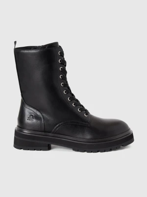 Benetton, High Lace-up Boots, Size: 41, Black, Women United Colors of Benetton