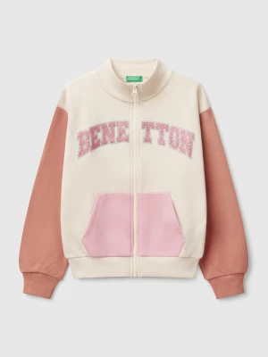 Benetton, High Neck Sweatshirt With Zipper, size S, Multi-color, Kids United Colors of Benetton