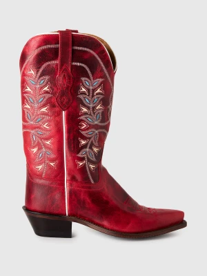 Benetton, High Red Texan Boots, Size: 40, Red, Women United Colors of Benetton