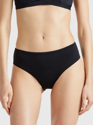 Benetton, High Rise Swim Briefs In Econyl®, size XS, Black, Women United Colors of Benetton