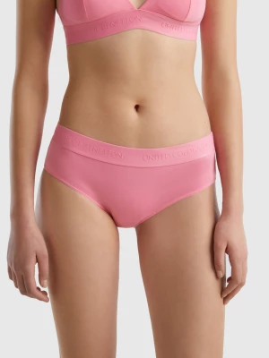 Benetton, High-rise Underwear In Organic Cotton, size S, Pink, Women United Colors of Benetton