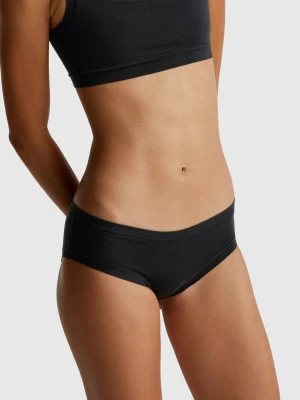 Benetton, High-rise Underwear In Super Stretch Cotton, Size: OS, Black, Women United Colors of Benetton