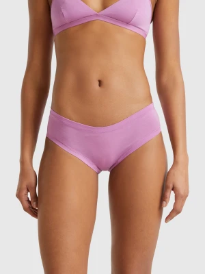 Benetton, High-rise Underwear In Super Stretch Organic Cotton, size OS, Mauve, Women United Colors of Benetton