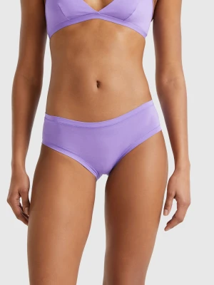 Benetton, High-rise Underwear In Super Stretch Organic Cotton, size OS, Periwinkle, Women United Colors of Benetton