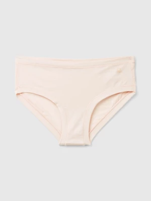 Benetton, High-rise Underwear In Super Stretch Organic Cotton, size OS, Soft Pink, Women United Colors of Benetton