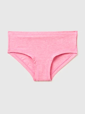 Benetton, High-waisted Briefs In Super Stretch Cotton, Size: OS, Pink, Women United Colors of Benetton