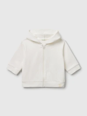 Benetton, Hoodie In Cotton, size 82, Creamy White, Kids United Colors of Benetton