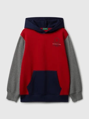 Benetton, Hoodie In Cotton, Size: S, Red, Kids United Colors of Benetton