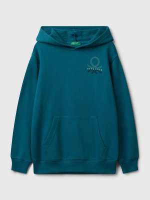 Zdjęcie produktu Benetton, Hoodie In Cotton, Size: S, Teal, Kids United Colors of Benetton