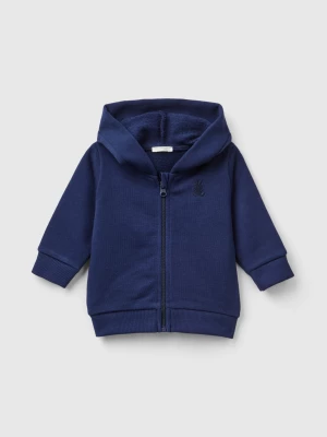 Benetton, Hoodie In Organic Cotton, size 82, Dark Blue, Kids United Colors of Benetton