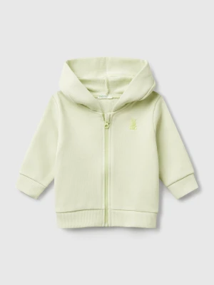 Benetton, Hoodie In Cotton, size 82, Light Green, Kids United Colors of Benetton