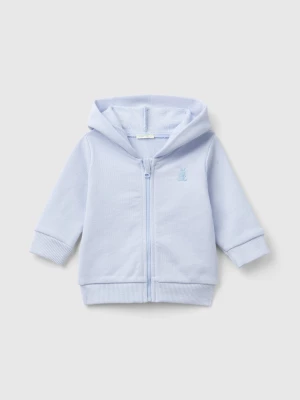 Benetton, Hoodie In Organic Cotton, size 82, Sky Blue, Kids United Colors of Benetton