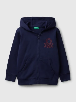Benetton, Hoodie With Embroidery, size 116, Dark Blue, Kids United Colors of Benetton