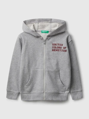 Benetton, Hoodie With Embroidery, size 116, Light Gray, Kids United Colors of Benetton