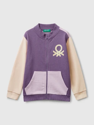 Benetton, Hoodie With Glittery Print, Size: 104, Kids United Colors of Benetton