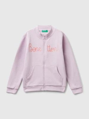 Benetton, Hoodie With Glittery Print, Size: 104, Kids United Colors of Benetton