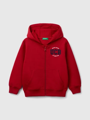 Benetton, Hoodie With Logo, size 104, Red, Kids United Colors of Benetton