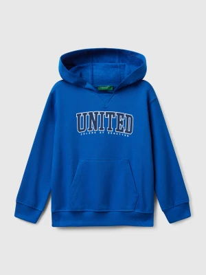 Benetton, Hoodie With Pocket And Hood, Size: 104, Bright Blue, Kids United Colors of Benetton