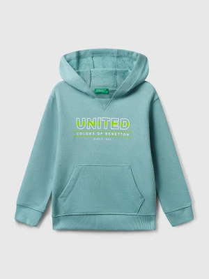 Benetton, Hoodie With Pocket And Hood, size 116, Sky Blue, Kids United Colors of Benetton