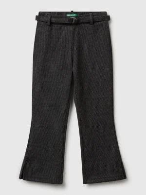 Benetton, Houndstooth Flared Trousers, size 116, Black, Kids United Colors of Benetton