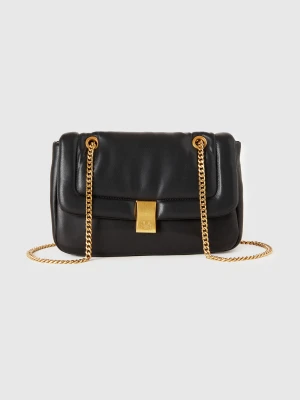 Benetton, Imitation Leather Fabric Bag, Size: OS, Black, Women United Colors of Benetton