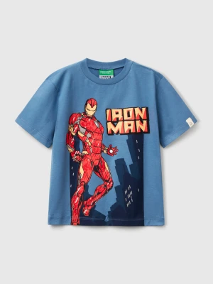 Benetton, Iron Man ©marvel Cotton T-shirt, size 98, Light Blue, Kids United Colors of Benetton